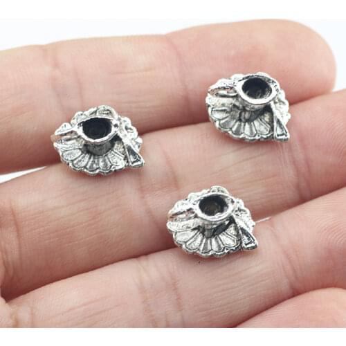 Newest 8 Pieces 13*13mm Mixed Alloy Antique Silver Color Coffee Cup Charms Keychain Pendant Accessory For DIY Jewelry Making