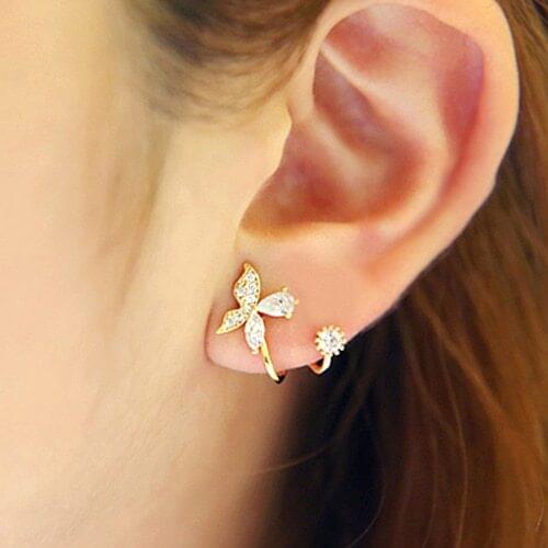New arrival hot sell fashion butterfly 925 sterling silver ladies`stud earrings jewelry gift wholesale anti-allergic women girl