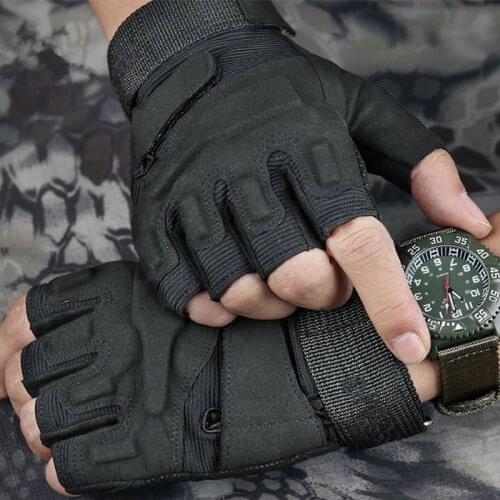 SWAT Fingerless Gloves Army Light Gloves Men US Military Soldier Combat Tactical Gloves Anti-Skid Breathable Fight Shoot Gloves