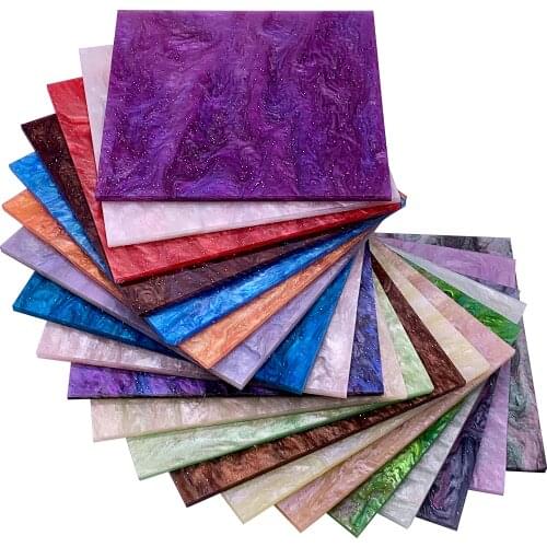 Full Set of Acrylic Ripple Glittering 3.0 Sheet for Jewelries, Crafts, Art Works, Decoration - 20 Colors, One of Each in 5 Sizes