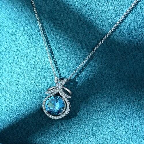Luxury 925 Sterling Silver Created 10mm Charm Emerald High Carbon Diamond 40+3cm Pendant Neckalce Weeding Party Fine Jewelry