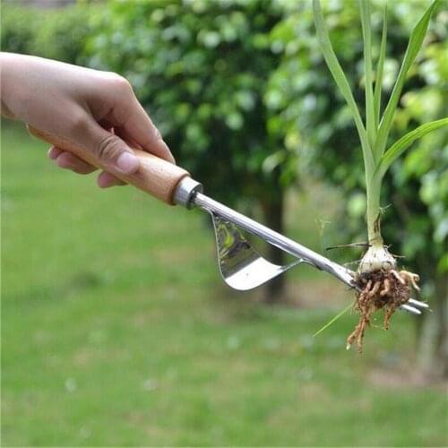 Stainless Steel Manual Weeding Fork, Portable Weeding Tool for Gardening Management, Transplanting, Digging and Loosening Soil