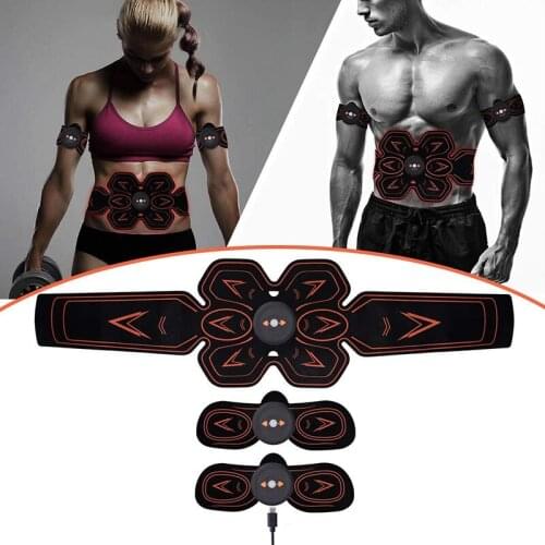 Muscle Stimulator Body Slimming Shaper Machine ABS EMS Home Gym Belly Arm Leg Massage Exerciser Training Fat Burning USB Charged
