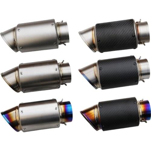 Titanium Inlet 51mm 61mm 63mm 65mm Customized Motorbike Exhaust Pipe Muffler Slip On Universal for S1000RR Z1000 Z900 R1 R6 etc