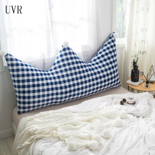 UVR Super Soft Crystal Velvet Bedside Backrest Cute Cushion Big Backrest Family Double Bed B&B Style