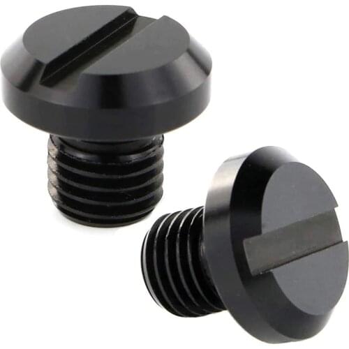 2Pcs Mirror Blanking Plugs Hole Plugs, M10 X1.25 Alloy Pair Fit for HONDA GROM MSX125, YAMAHA FZ07 / FZ1, KAWASAKI Z800