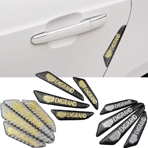 4PCS Car Door Bumper Strip Protective Stickers for Geely Badge Emgrand EC7 EC8 X7 GE GT EV8 EX7 Vision CK GE MK Bl King Kong Gx7