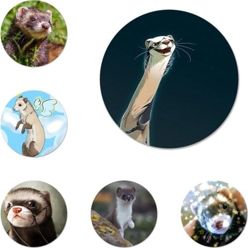 Ferret Icons Pins Badge Decoration Brooches Metal Badges For Backpack Decoration 58mm