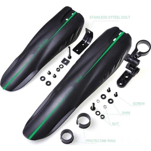 1 Set / Lot Bicycle Mudguard Mountain Bike Fenders Set Mud Guards Wings for Bicycle Front/Rear Fenders Cycling Accessories