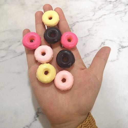 100Pcs Wholesale Donut Diy Slime Supplies Accessories Phone Case Decoration for Slime Filler Resin Cake Fruits Candy Chocolate