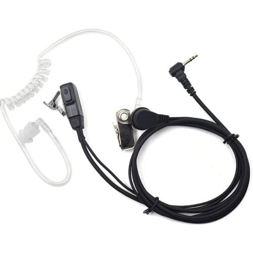 2.5mm FBI Acoustic Tube Earpiece Headset Mic PTT for Motorola Talkabout Radio TLKR T80 T60 T3 T5 T7 MR350R MD200 Ham Radio