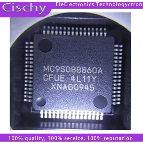 2pcs/lot MC9S08GB60ACFUE MC9S08GB60CFUE MC9S08GB60A QFP-64 In Stock