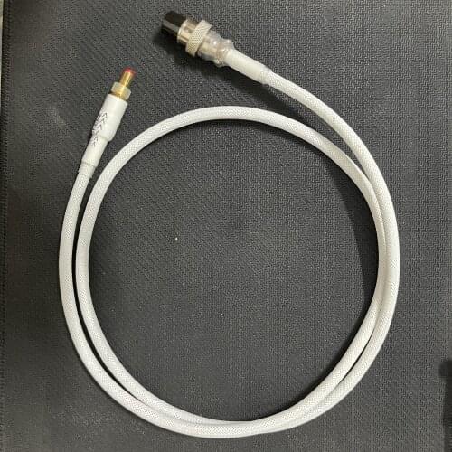 5N Pure Silver 99.999% HIFI DC Cable Linear Power Supply Cable gold-plated GX16 2P plug 1 Positive 2 Negative to Oyaide DC Plug