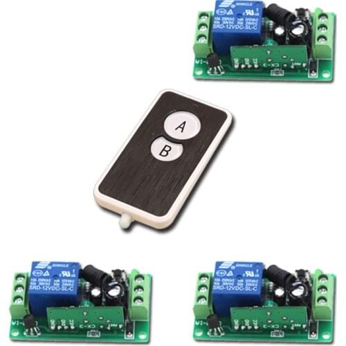 New DC9V 24V 12V 10A Wireless Remote Controller RF Remote Switch 315Mhz/433.92Mhz Light Lamp LED Switch 3Receiver & 1Transmitter