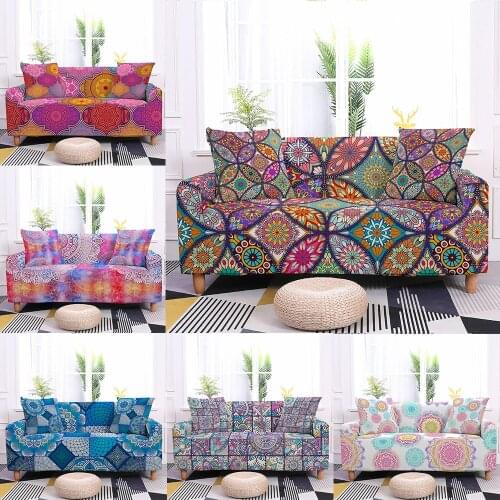 Bohemia Slipcovers Sofa Cover Mandala Pattern Sofa Covers Sofa Protector Armchair Slipcover Couch Cover Living Room Decor
