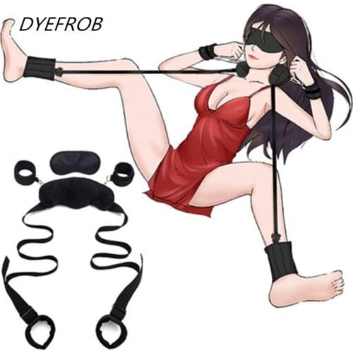 DYEFROB Fetish Bed Bondage Belt Easy Pillow Love Posture Neck Collar Hoop Handcuffs Bondage BDSM Adult Game Couple Sex Toys