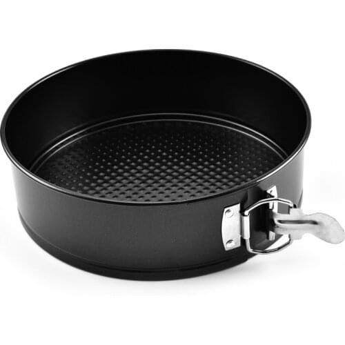 AIWILL 9 Inch Circular Slipknot Cake Mold Live Bottom museadf quan Black Non-Stick Pan Bakeware