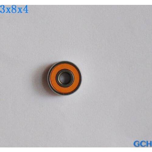 Free Shipping 3X8X4mm SMR693C 2OS ABEC7 Stainless Steel Hybrid Ceramic Fishing Reel Bearings By GCH