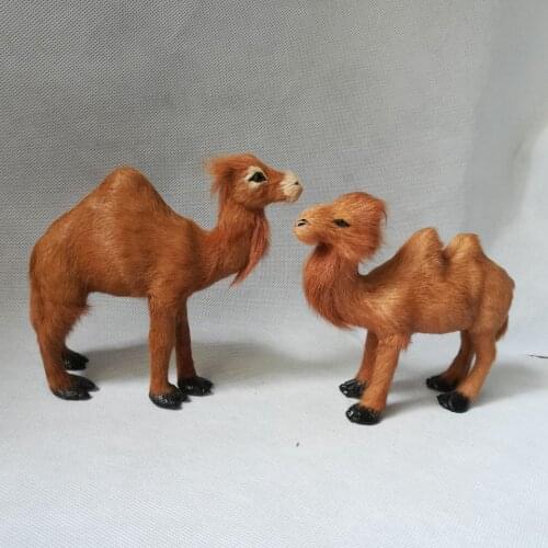 Simulation camel model toy polyethylene&furs camel hard model handicraft Dromedary or Bactrian camel model home decoration w0769