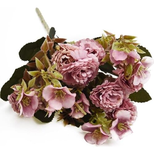 Artificial Carnation Flowers Silk Flower Bouquet 11 Heads DIY Living Room Home Garden Wedding Decoration