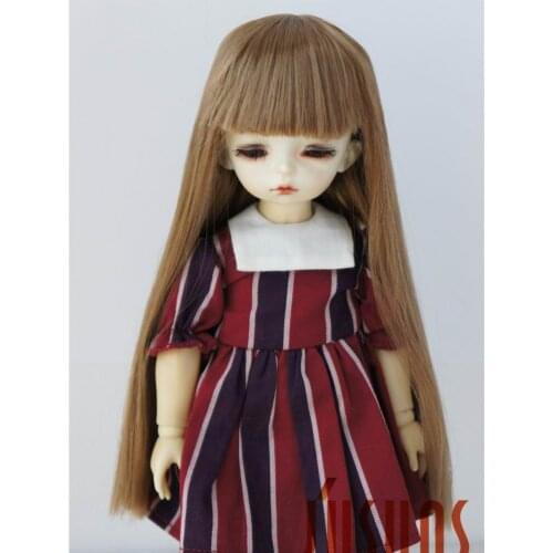 JD056 1/12 1/8 1/6 Long straight hair with full Bangs BJD Synthetic mohair doll wig size 3-4inch 5-6inch 6-7inch cute doll wigs