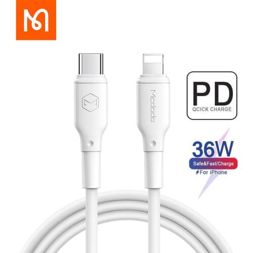 MCDODO 36W PD Fast Charge Lightning Data Cable For iPhone 11 pro max XS 12 Macbook Pro Type-C To Iphone cases usb Cable