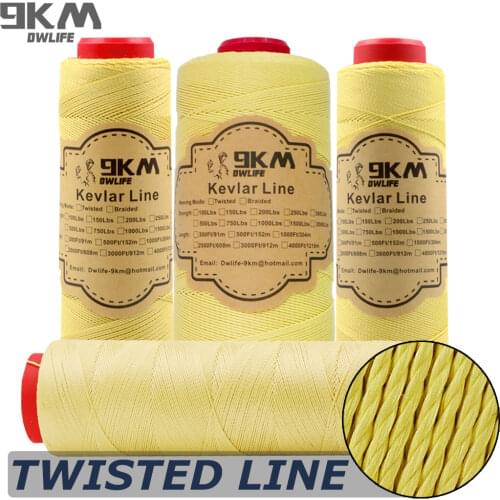 9KM 70lb / 150lb Twisted Kite String Kevlar line for Outdoor Beach Kite Flying Kevlar Line Outdoor Camping