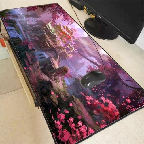 Mairuige Japanese Fantasy Flower Mouse Pad Large Pad Laptop Mouse Notbook Computer Creative Rubber Mat Gaming Mousepad for LOL