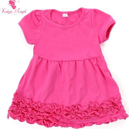 Kaiya Angel 2017 Ruffles Summer Dress Kids Children Girl Clothes 1-9 T Toddler Baby Clothes Girls Dresses