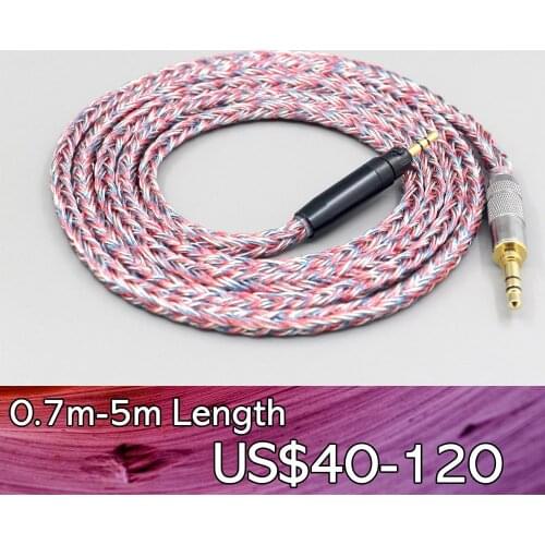 LN007599 16 Core Silver OCC OFC Mixed Braid Cable For Ultrasone Performance 820 880 Signature DXP PRO STUDIO Earphone Headphone