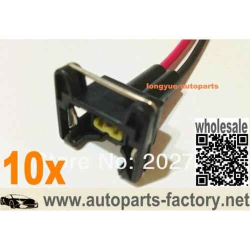 Longyue 10pcs 2 Way Fuel Injector Connector Wire Harness