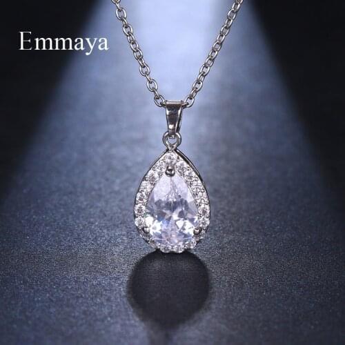 Emmaya Fashion Zircon Necklaces for Women Gold Rose Gold Wedding/Party Necklace Valentines Day Gifts