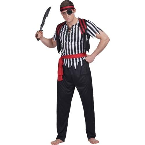 Mens Halloween Pirates Of The Caribbean Costumes Party Cosplay