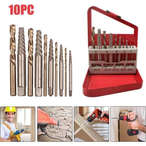 Damaged Screw Extractor Drill Bit Set Extractor Broken Bolt Speed Out Drill Bits Tool Practical Efficient Screwdriver Attachment