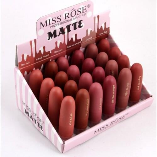 24/72/96PCS/LOT Matte Lipstick Set Waterproof Makeup Lipstick Set Matte Lip Stick Cosmetics Sexy Red Lipstick Makeup Matte Batom