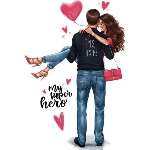 Love Patch Transfers For Clothing Lovers Clothes Patches Washable Diy T-Shirt Dresses Stickers Thermal Transfer