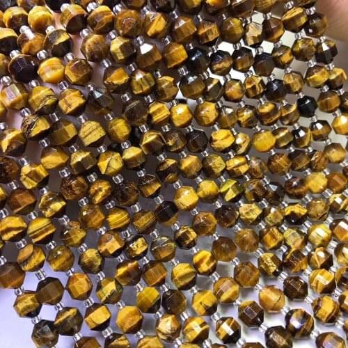 Natural Brown tiger eye lantern shape loose beads DIY bracelet necklace special bijoux perles semi precious design jewelery
