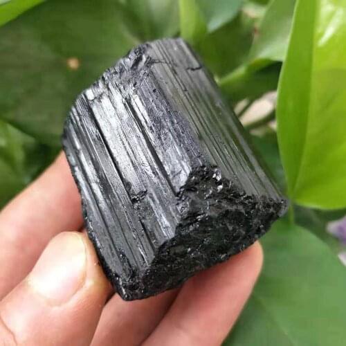 NATURAL BLACK TOURMALINE CRYSTAL STONE ORIGINAL 80-90g