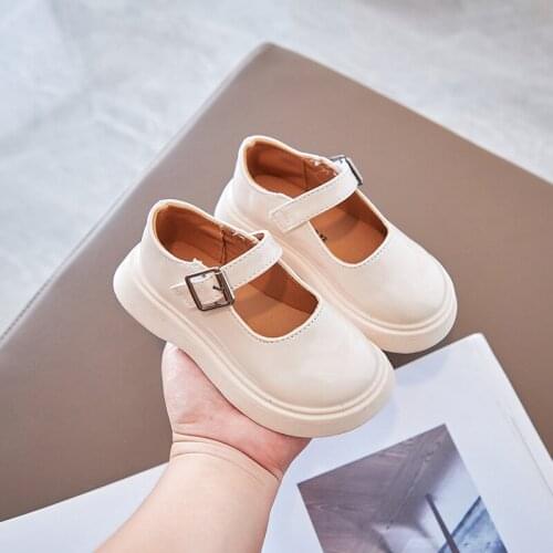 New Girls Leather Shoes Simple Flats Performance Princess Shoes Spring Autumn Childrens Shoes Hot Fashion Sweet G287