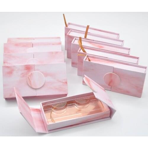 Wholesale False Eyelashes Package Eyelash Packaging Box Custom Logo Lash Round Cap Boxes Packaging Mink Lashes Makeup Case Bulk