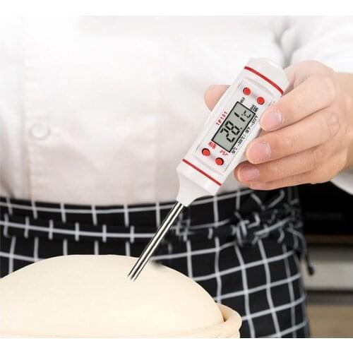 Stainless Steel Probe Small Screen Food Thermometer, Digital Display Temperature Measurement of Kitchen Roasted Steak