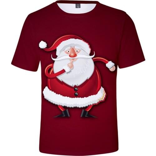 Popular Fashion Casual Christmas New Hot t shirt Men Women Summer Short Sleeves 3D T shirt Tops Suitable Christmas girl boy Tees