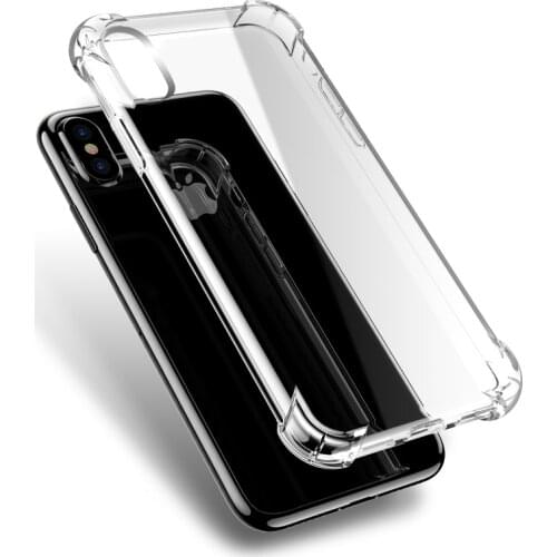 ITEUU TPU Super Anti-Knock Case for iPhone X XS Max for iPhone XR Soft Silicone Shockproof Air Cushion Clear Transparent Cover