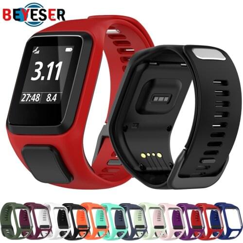 Silicagel Sports Watch Band Strap For TOMTOM 4 2 3 Runner Spark Music Smart Watch Bracelet Silicone Belt Watch Accessory Correa