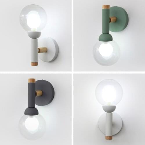 Nordic Macaron Wall Lights Sconces for Bed Bedroom Lamp Mirror Light Home Decor Modern Living Room Bathroom LED Lighting Fixture