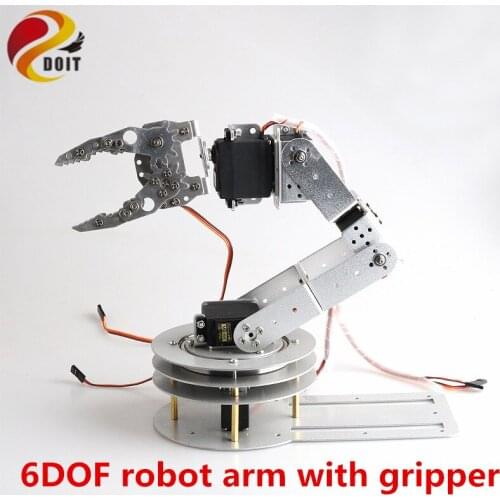 SZDOIT New 6-Axis Aluminum Alloy Robotic Arm, Multi-function Robot With 6 Servos For Educational Competition