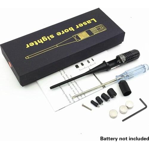 Tactical Red Dot Laser Bore Sighter Scope 0.22 - 0.50 Five Caliber Rifle Hunting Airsoft Optical Boresighter Zeroing Pointer