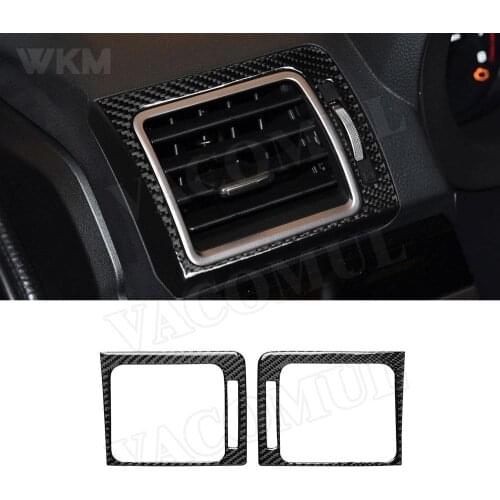 Carbon Fiber Car Front Dashboard Side Air Conditioner Outlet Air Vent Trim Frame Cover Sticker For Subaru Forester 2016-2018