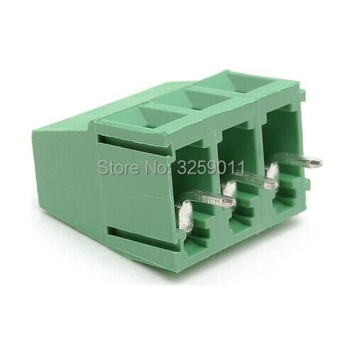 1PCS Screw Terminal Block Connector 300V 10A 5.0mm KF 128-5.0-3P Green Iron 3pin 22-12 AWG