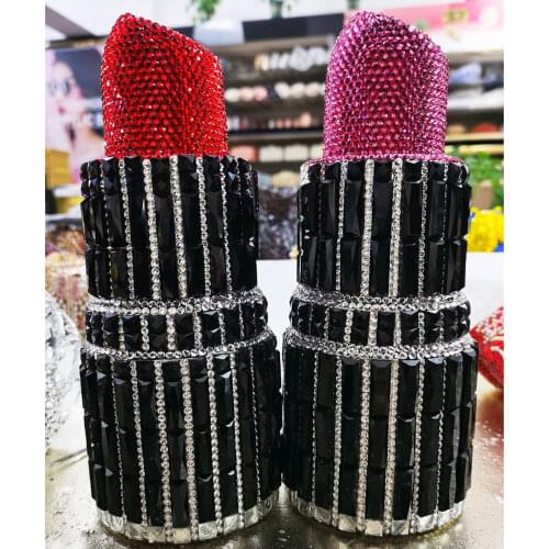 Luxury Crystal Bags Women Silver Lipstick Evening Bags Party Wedding Purse Day Clutches Ladies Bridal Handbags SM54